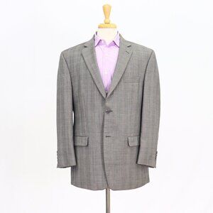 Michael Kors 42R Gray Blazer Sport Coat Jacket 2-Button Check Y087